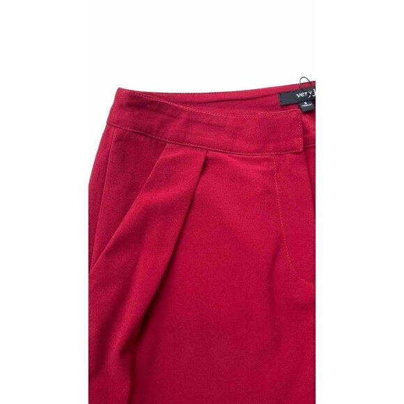 Very J By Nasty Gal Women's Burgundy Tapered Pleated Pants Size S - Picture 3 of 15